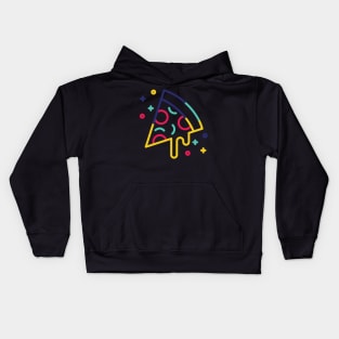 multicolored abstract pizza art Kids Hoodie